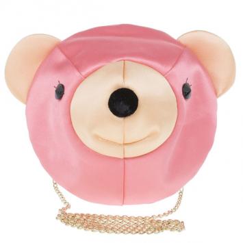 Charlotte Olympia Pink Ted Silk Satin Bear Shoulder Bag