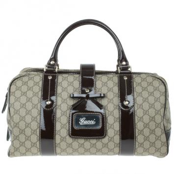 Gucci Monogram Guccissima Leather Large Boston Bag