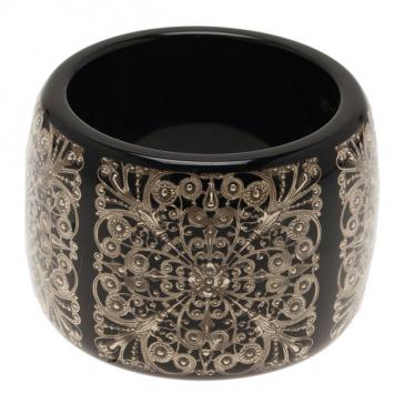 Etro Filigree Black Resin Bangle 18CM