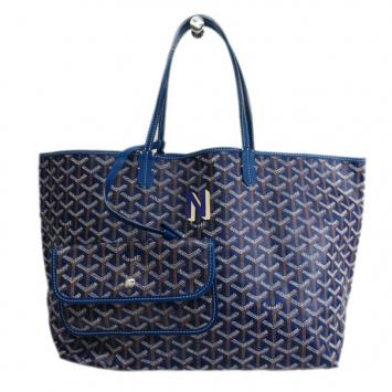 Goyard Blue Canvas Saint Louis Tote PM