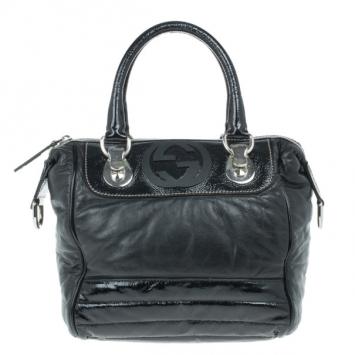 Gucci Black Snow Glam Small Boston Bag