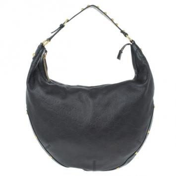 Gucci Black Guccissima Medium Hobo