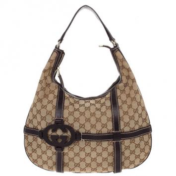 Gucci Beige GG Canvas Royal Hobo