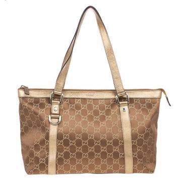 Gucci Metallic Monogram Crystal Medium Abbey Tote