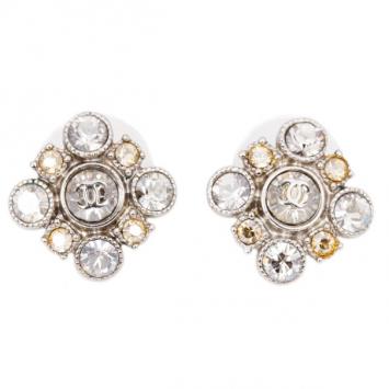 Chanel CC Rhinestone Earrings