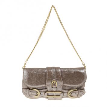 Jimmy Choo Bronze Leather Troy Clutch