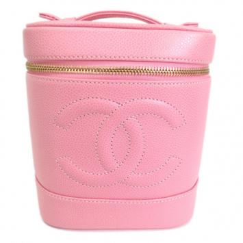 Pre Owned Chanel Pink Caviar Vanity Bag