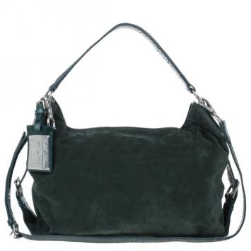 Ralph Lauren Suede Python Feed Bag