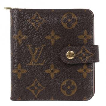 Louis Vuitton Monogram Canvas Zip Compact Wallet
