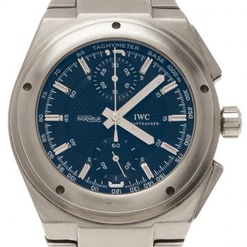 Pre Owned IWC Blue Stainless Steel Ingenieur Men's Wristwatch 45MM