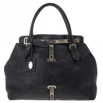 Fendi Black Selleria Tote