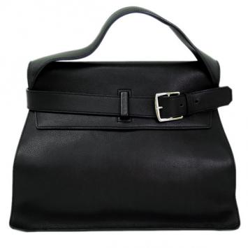 Hermes Black Veau Evergrain Leather Etribelt Top Handle Bag