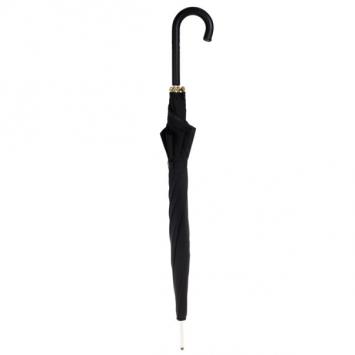 Pre Owned Alexander McQueen Black Golden Skull Detail Umbrella