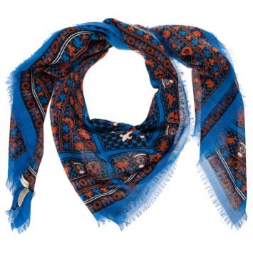 Balenciaga Blue Cheich Scarf