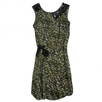 Philosophy Di Alberta Ferretti Lace-Inset Printed Dress S