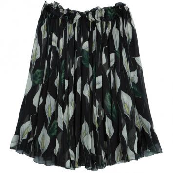 Dolce and Gabbana Floral Silk Chiffon Skirt M