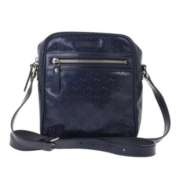 Gucci Blue Guccissima Leather Crossbody Bag