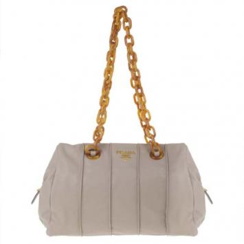 Prada Beige Pomice Chain Handle Hobo