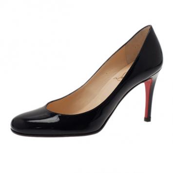 Christian Louboutin Black Patent Miss Gena Pumps Size 35