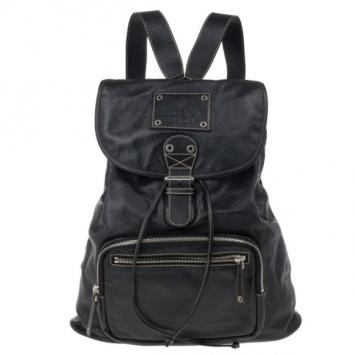 Pre Owned Gucci Black Leather Backpack