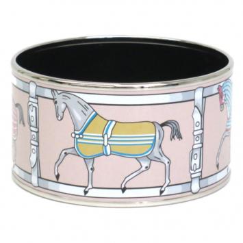 Hermes Printed Enamel Extra Wide Bracelet 20CM