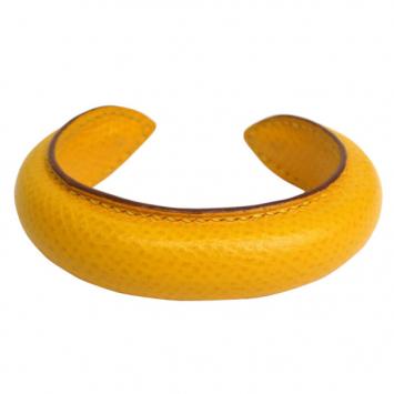 Hermes Yellow Couchevel Leather Bangle S