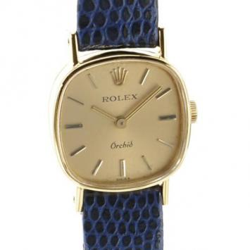 Rolex Orchid 18K Champagne Ladies Wristwatch 