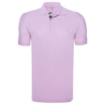 Pre Owned Burberry Brit Pink Short Sleeve Polo TShirt L