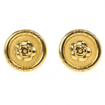 Chanel Coco Camelia Botton Earrings