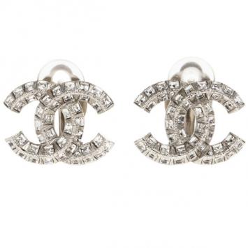 Chanel CC Crystal Earrings