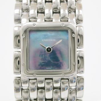 Cartier Panthere Ruban Wristwatch SS Shell Silver