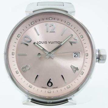 Louis Vuitton Tambour SS Pink Ladies Wristwatch 
