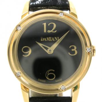 Damiani D-SIDE 5P Diamond Wristwatch YG18K/Leather Black