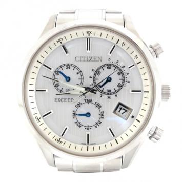 Pre Owned Citizen Exceed Solar Electric Wave Chrono Watch Mens
