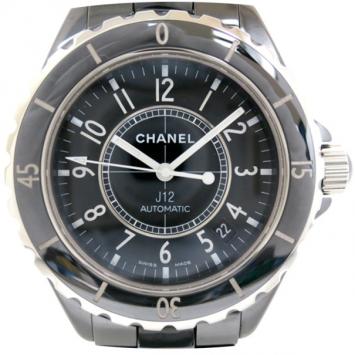 Pre Owned Chanel J12 Wristwatch Ceramic Black Men’s 