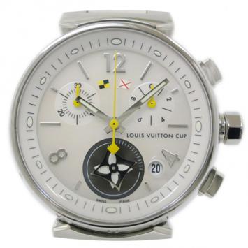 Louis Vuitton Tambour Lovely Cup SS/Rubber Ladies Wristwatch
