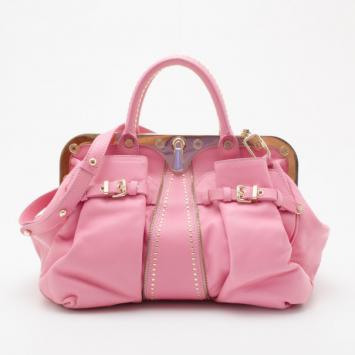 Versace 'Reve - Mini' Framed Leather Satchel