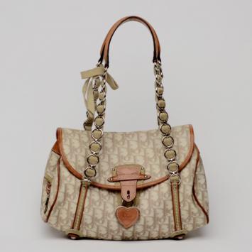 Christian Dior Monogram Romantique Trotter Flap Bag