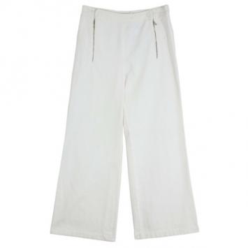 Chanel Cream Denim Culottes M