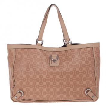 Gucci Brown Horsebit Embossed Abbey East West Tote