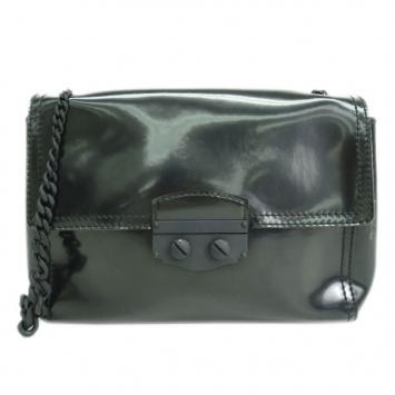 Saint Laurent Paris Black Enamel Crossbody