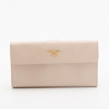 Prada Pink Saffiano Continental Wallet