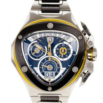 Pre Owned 'Tonino Lamborghini Blue Stainless Steel Spider 3001 Men's Wristwatch 46MM