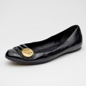 Gucci Black Patent Hysteria Ballet Flats Size 37.5
