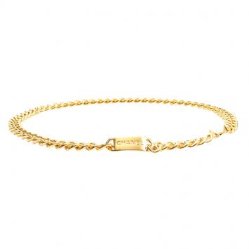Pre Owned Chanel Gold Metal Tone CC Chain Belt 85CM