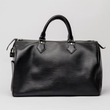 Louis Vuitton Black Epi Speedy 30