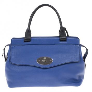Mulberry Blue Leather Blenheim Shoulder Bag