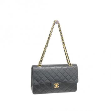Chanel Black Lambskin Medium Classic Flap Bag