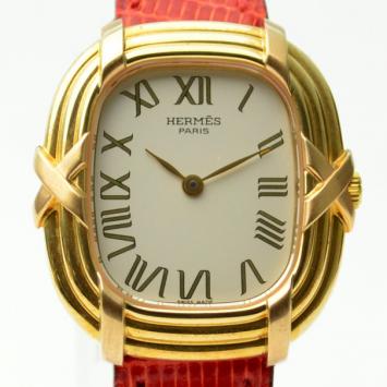 Hermes 18K Gold Ladies Wristwatch 