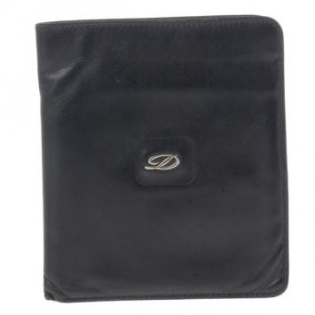 Pre Owned S.T. Dupont Black Leather Line D Wallet